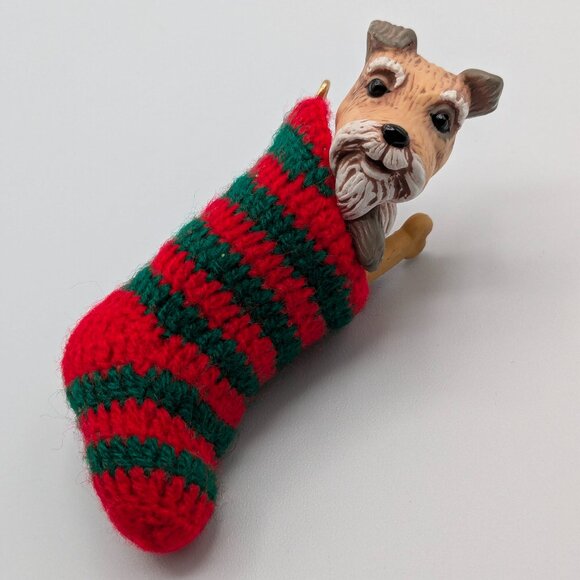 Hallmark Keepsake Doggy in a Stocking 1985, Vintage Christmas Ornament - Picture 1 of 12